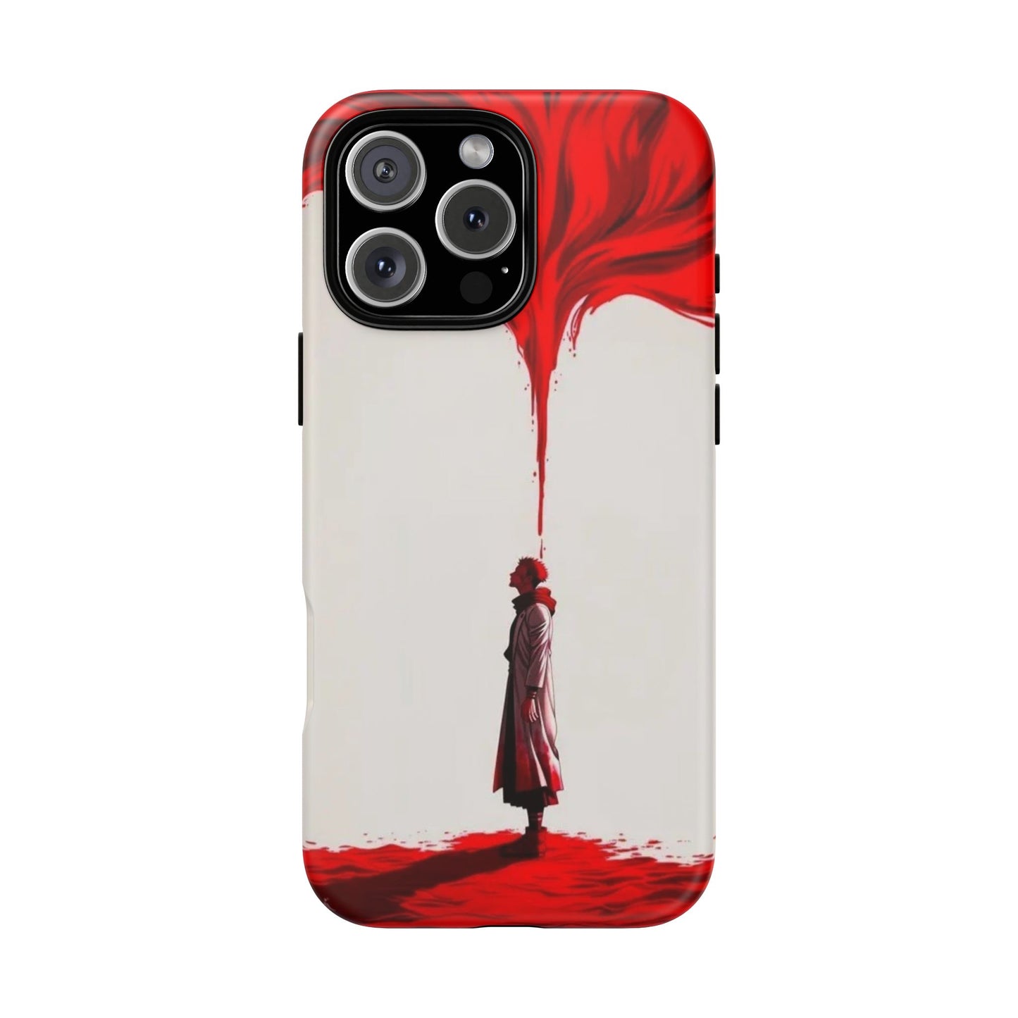 Bold Art Phone Case - Tough Cases with Dramatic Red Design