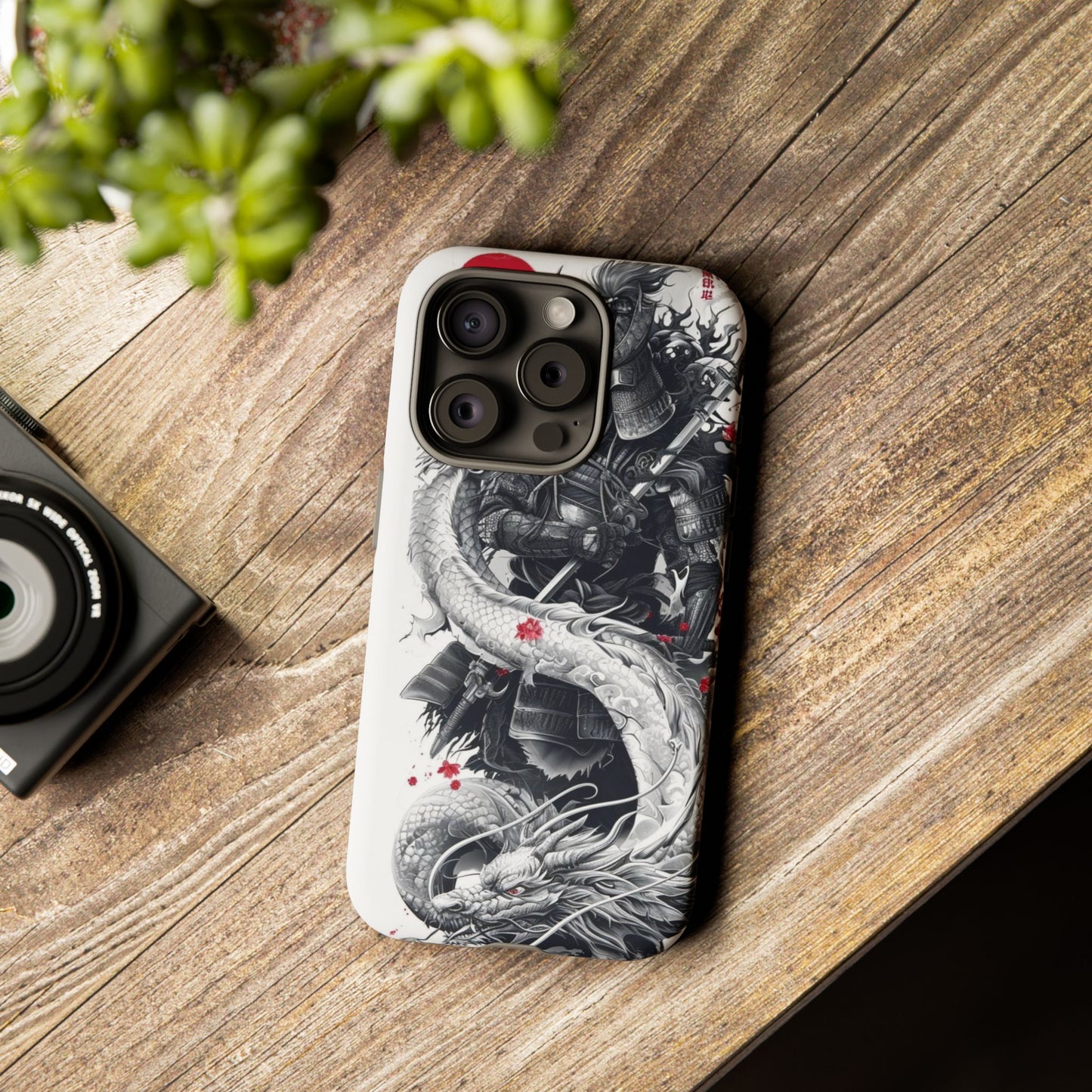 Dragon Samurai Tough Phone Case - Bold Protection with Artistic Flair