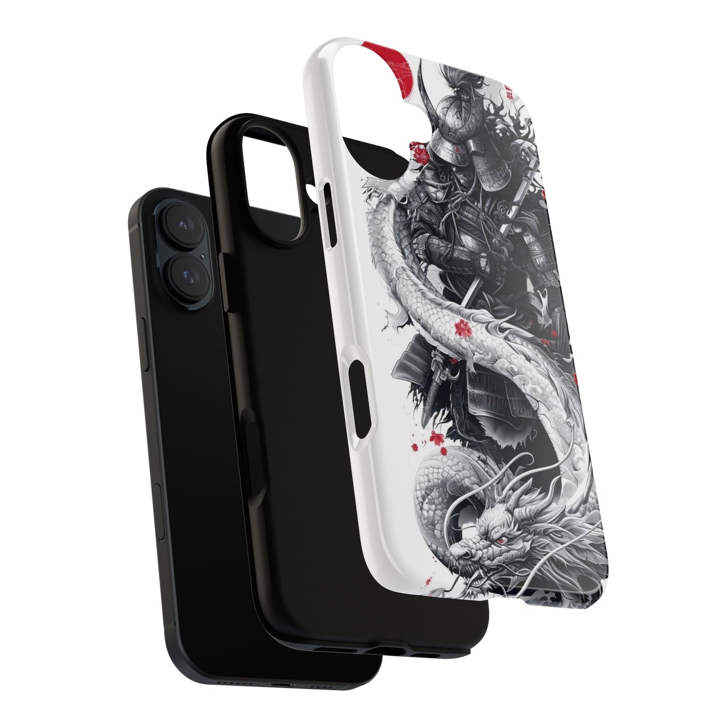 Dragon Samurai Tough Phone Case - Bold Protection with Artistic Flair