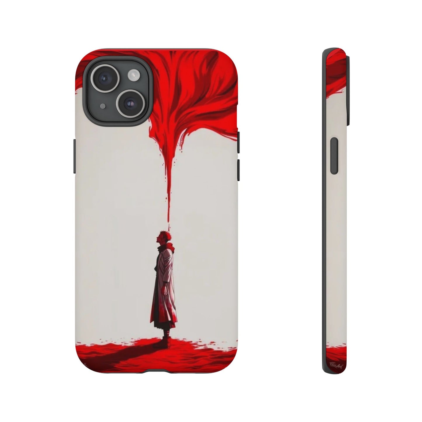 Bold Art Phone Case - Tough Cases with Dramatic Red Design