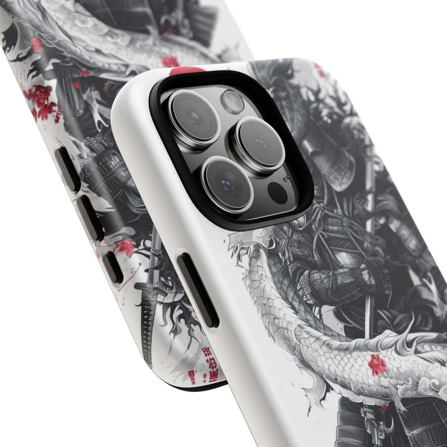 Dragon Samurai Tough Phone Case - Bold Protection with Artistic Flair