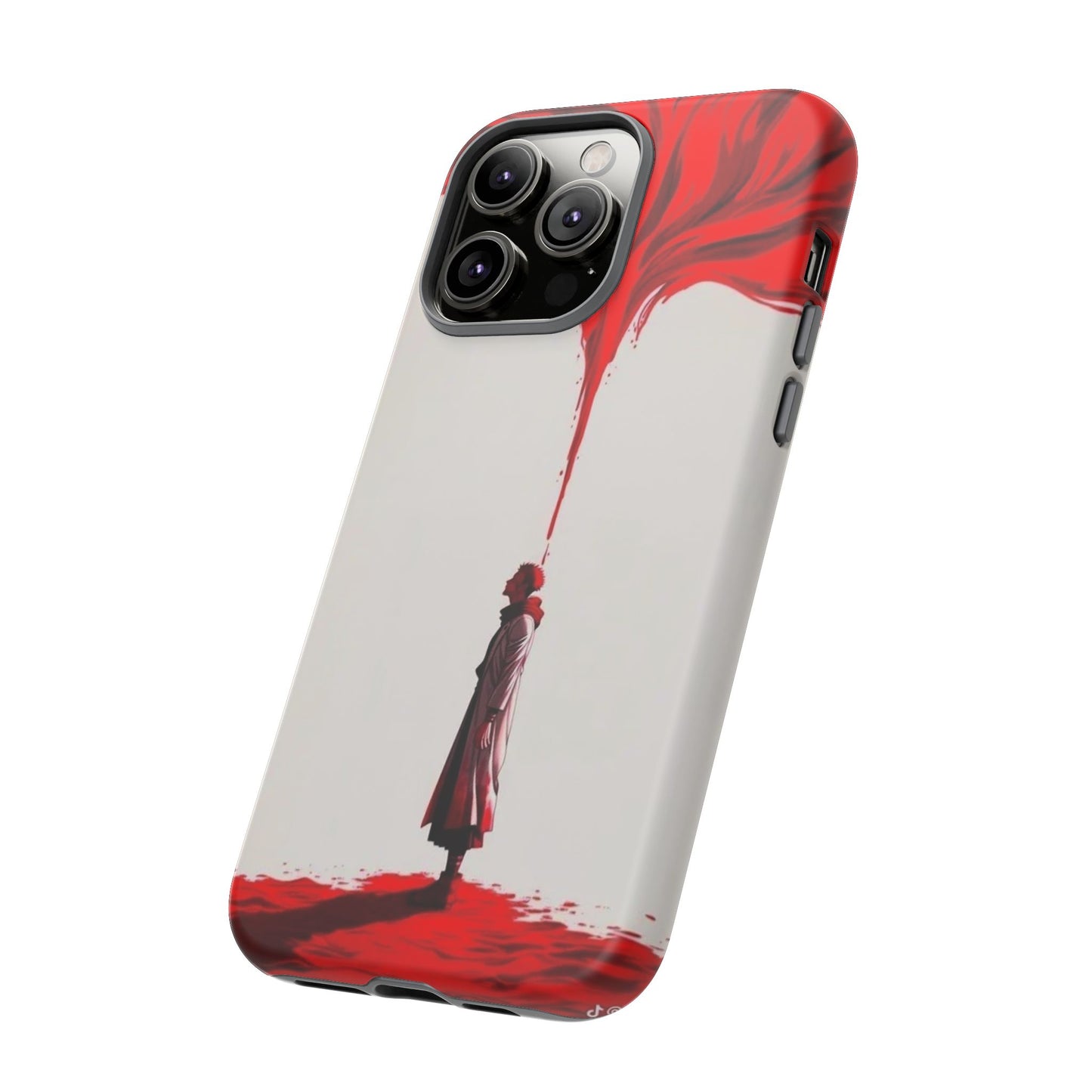 Bold Art Phone Case - Tough Cases with Dramatic Red Design