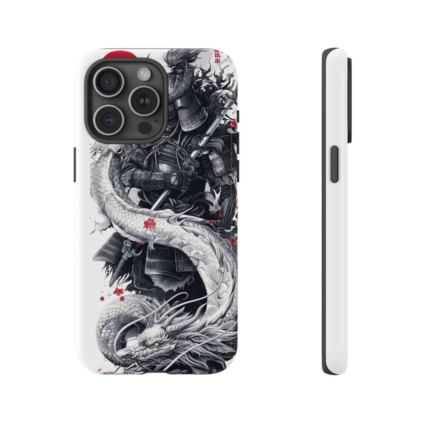 Dragon Samurai Tough Phone Case - Bold Protection with Artistic Flair