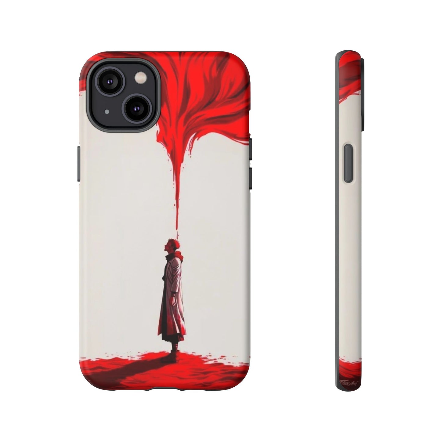 Bold Art Phone Case - Tough Cases with Dramatic Red Design