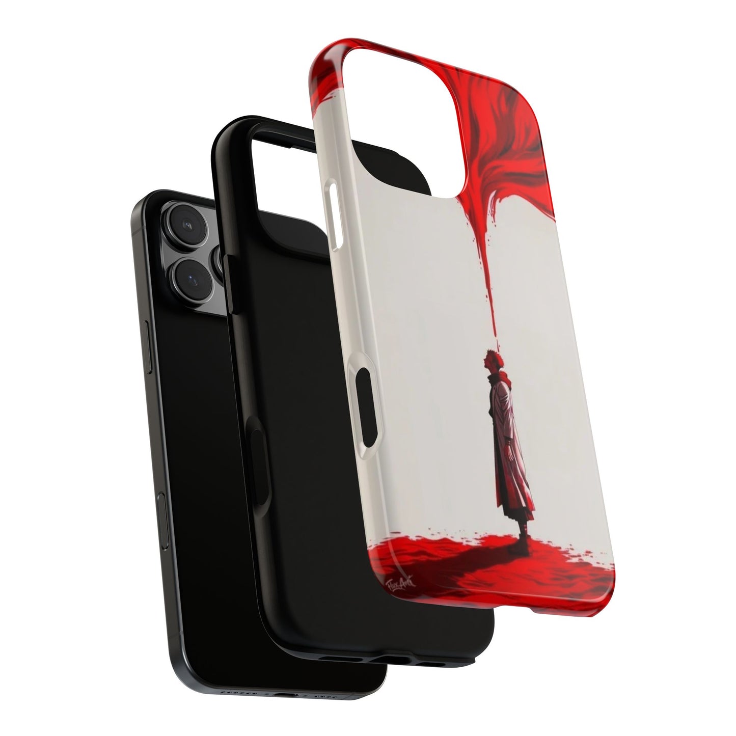 Bold Art Phone Case - Tough Cases with Dramatic Red Design