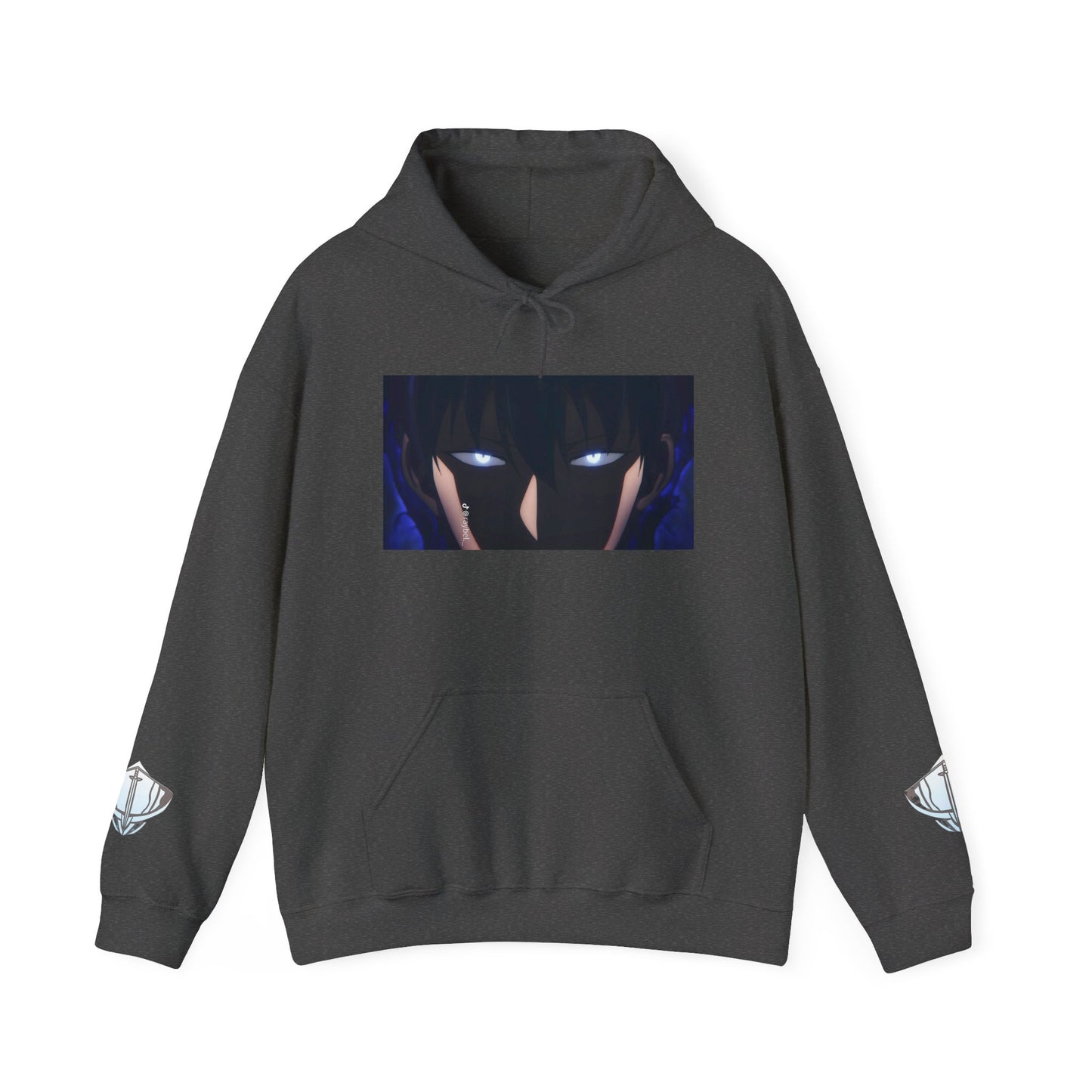 Unisex Heavy Blend™ Hooded Sweatshirt - Solo Leveling Graphic with Dark Aesthetic