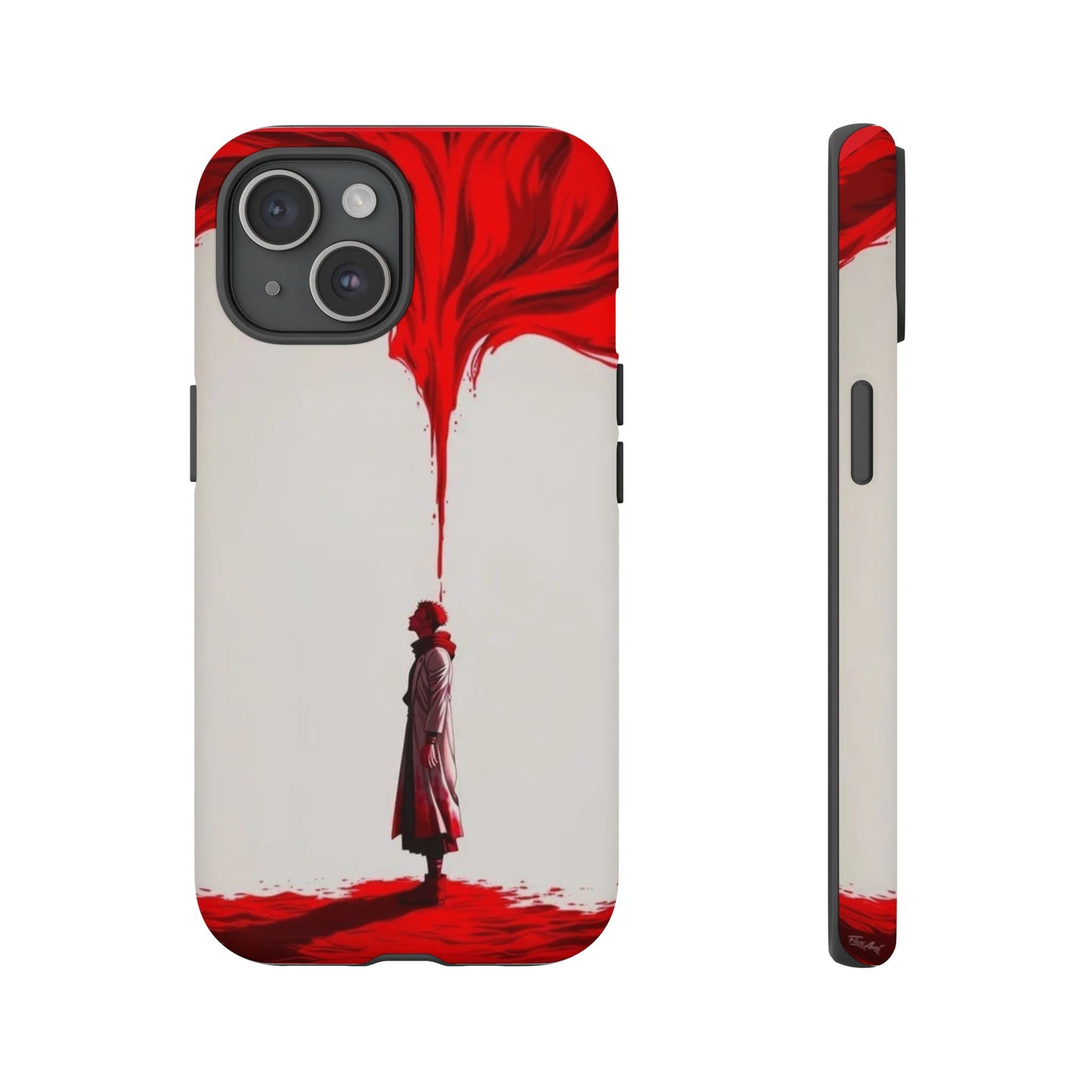Bold Art Phone Case - Tough Cases with Dramatic Red Design