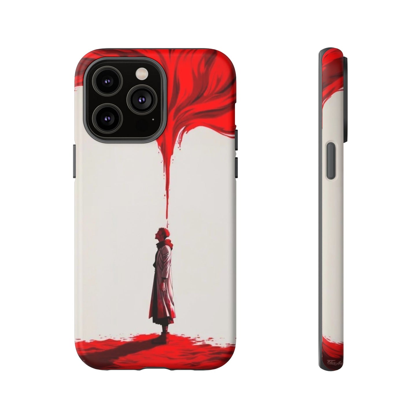 Bold Art Phone Case - Tough Cases with Dramatic Red Design