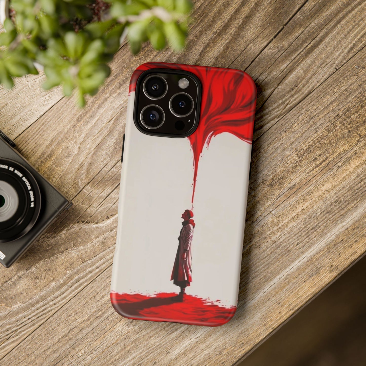 Bold Art Phone Case - Tough Cases with Dramatic Red Design