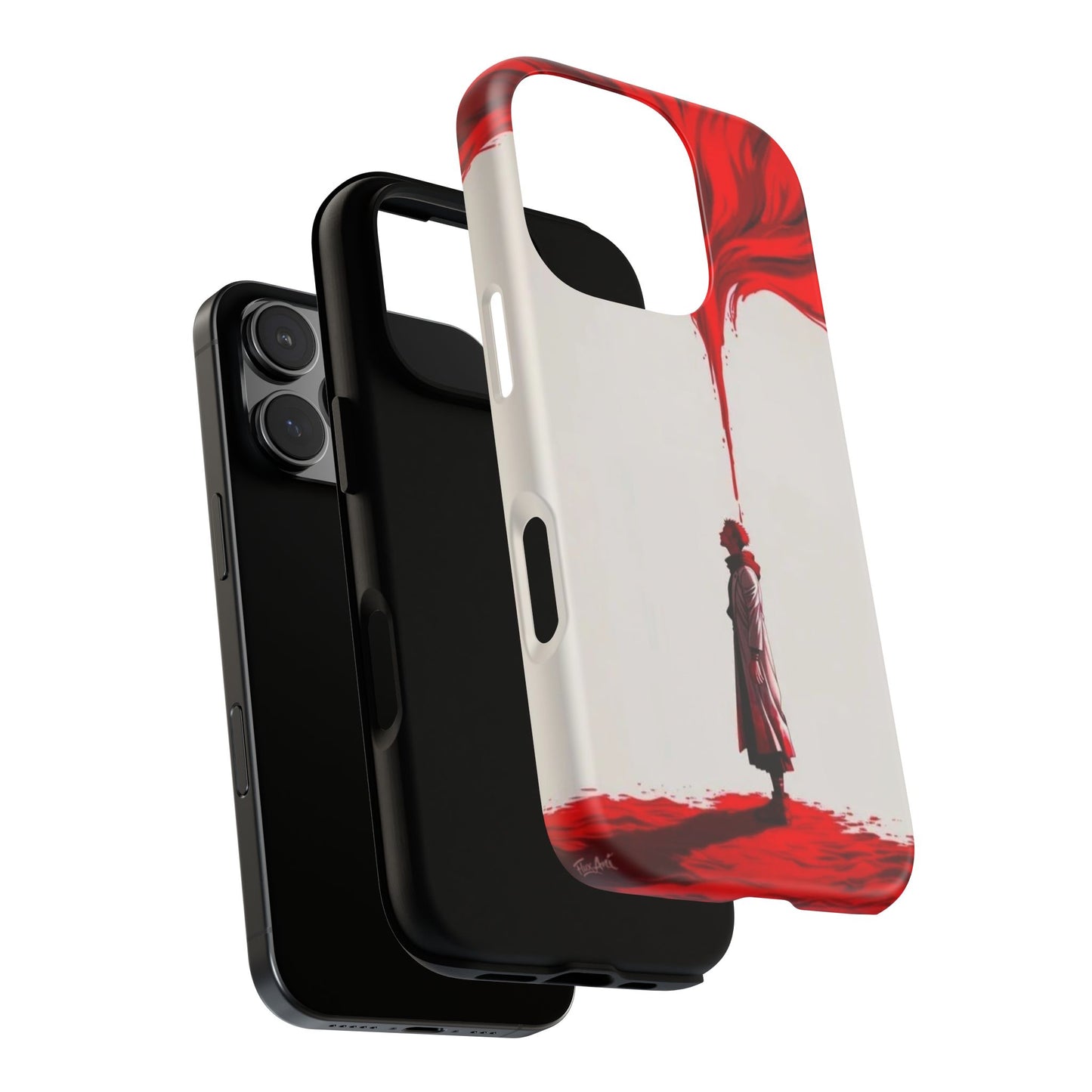 Bold Art Phone Case - Tough Cases with Dramatic Red Design