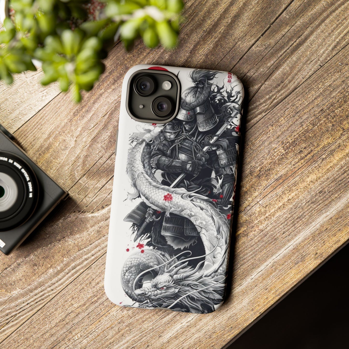 Dragon Samurai Tough Phone Case - Bold Protection with Artistic Flair