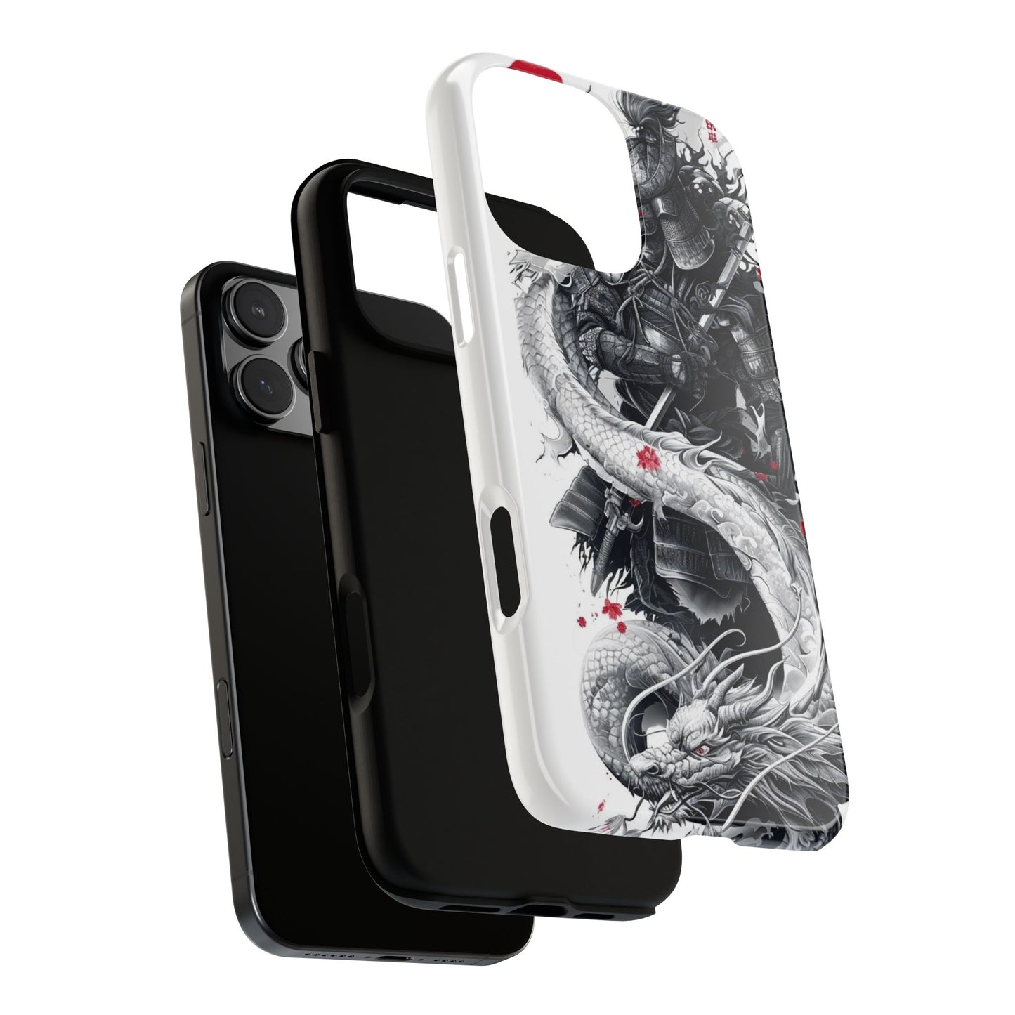 Dragon Samurai Tough Phone Case - Bold Protection with Artistic Flair