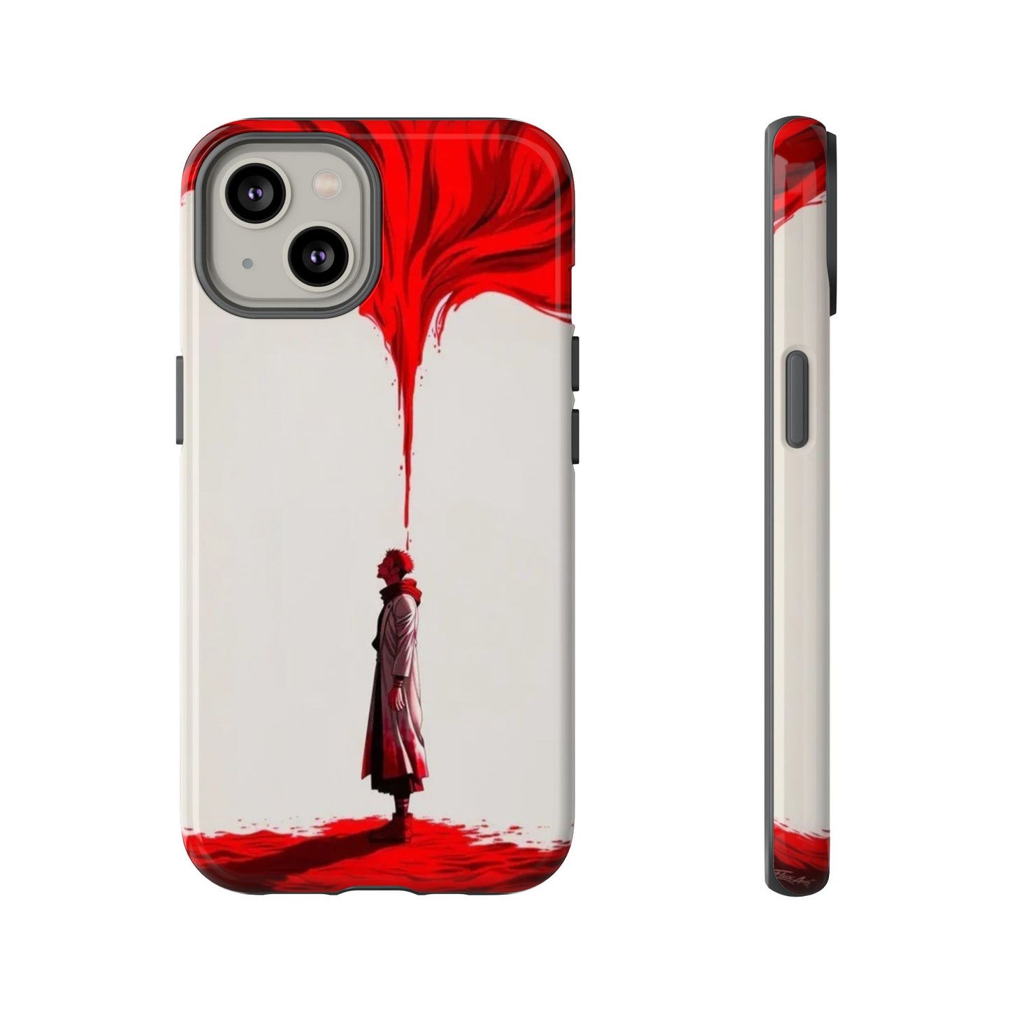 Bold Art Phone Case - Tough Cases with Dramatic Red Design