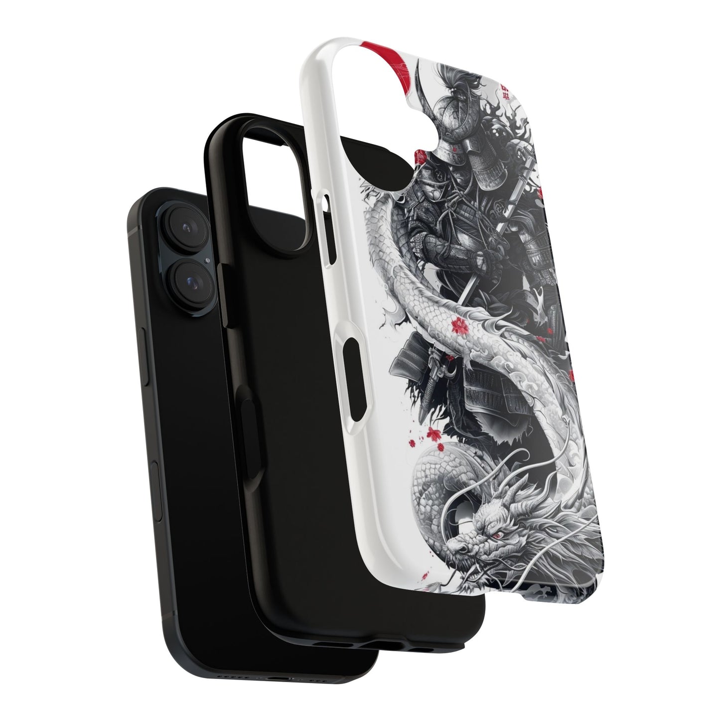 Dragon Samurai Tough Phone Case - Bold Protection with Artistic Flair