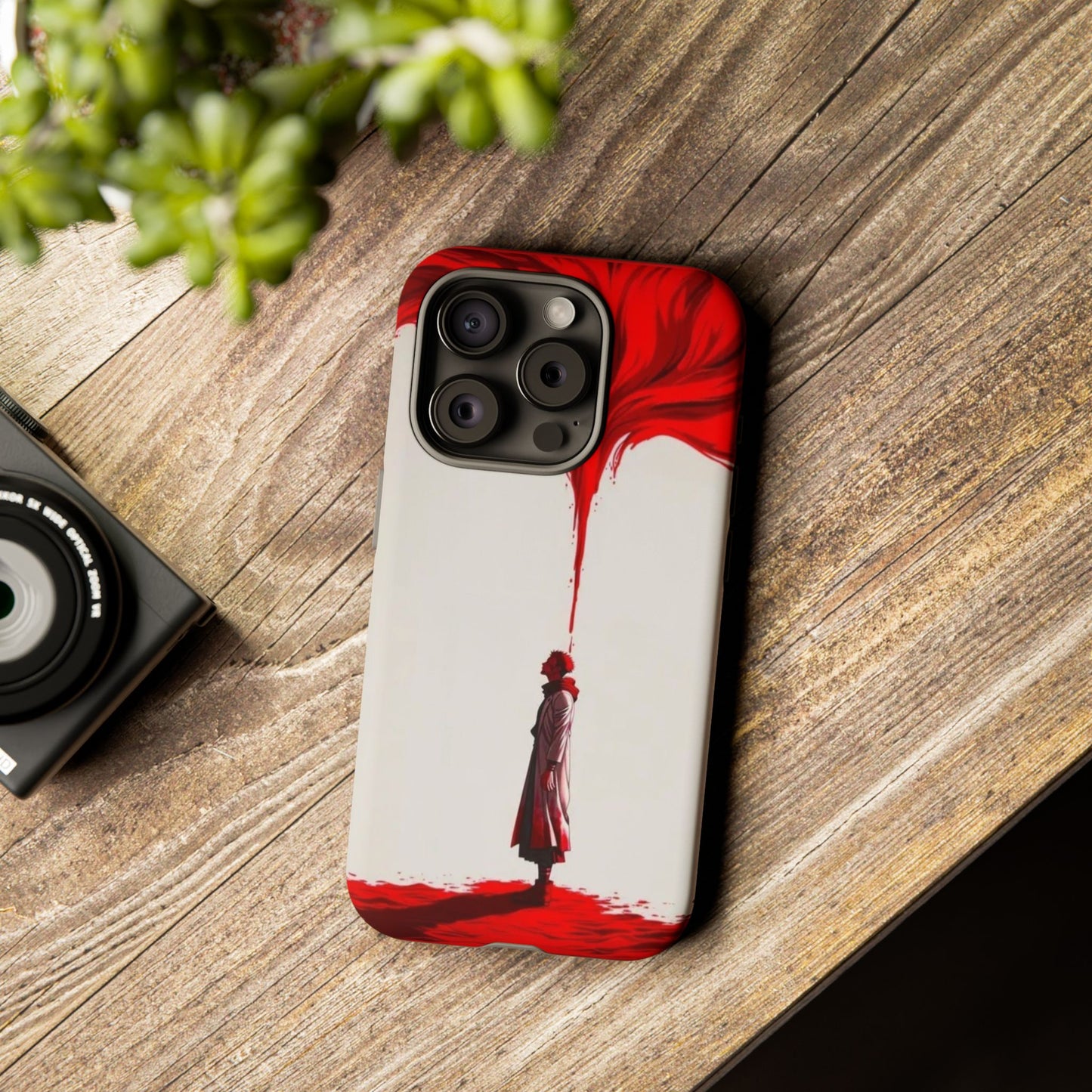 Bold Art Phone Case - Tough Cases with Dramatic Red Design