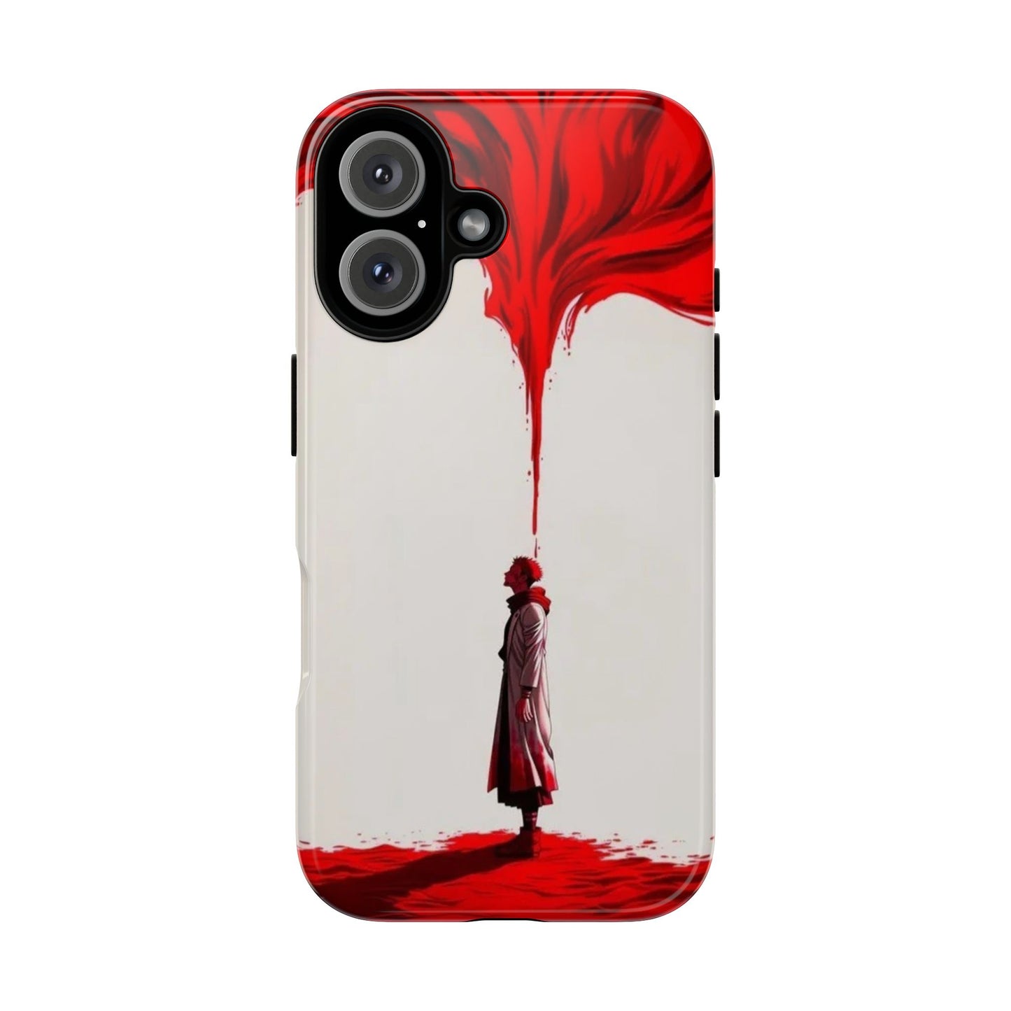 Bold Art Phone Case - Tough Cases with Dramatic Red Design