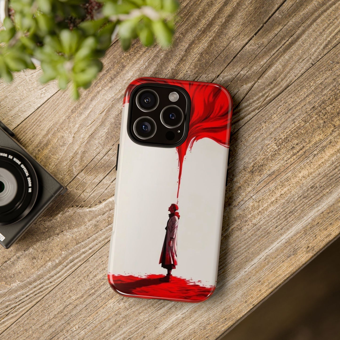 Bold Art Phone Case - Tough Cases with Dramatic Red Design