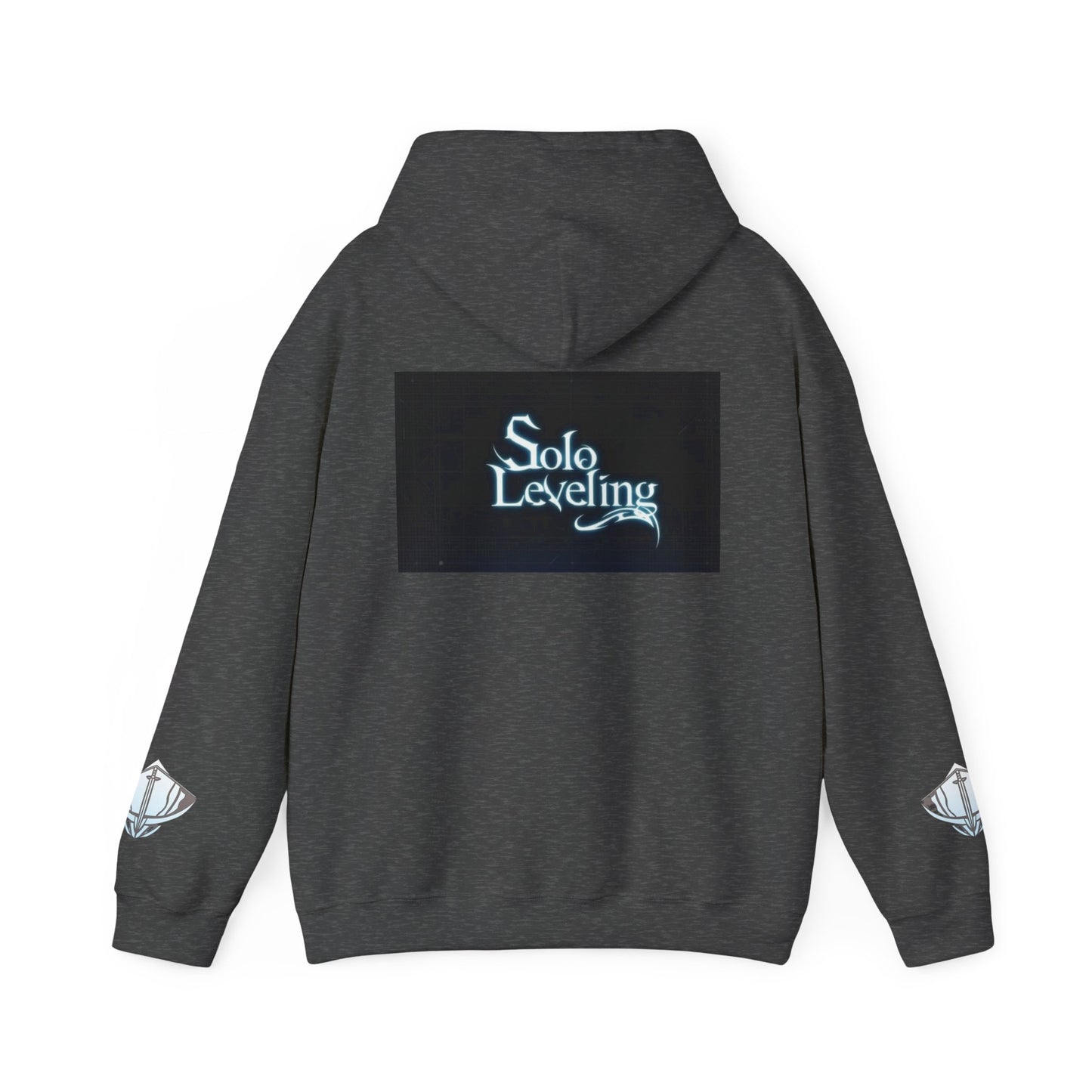 Unisex Heavy Blend™ Hooded Sweatshirt - Solo Leveling Graphic with Dark Aesthetic