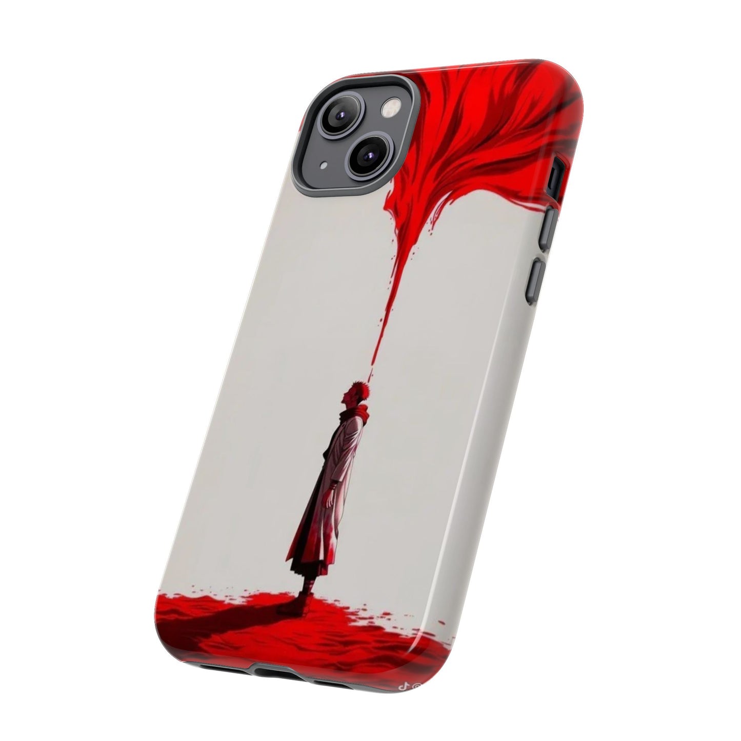Bold Art Phone Case - Tough Cases with Dramatic Red Design