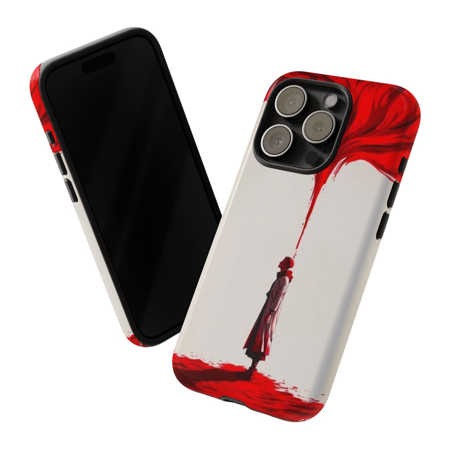 Bold Art Phone Case - Tough Cases with Dramatic Red Design