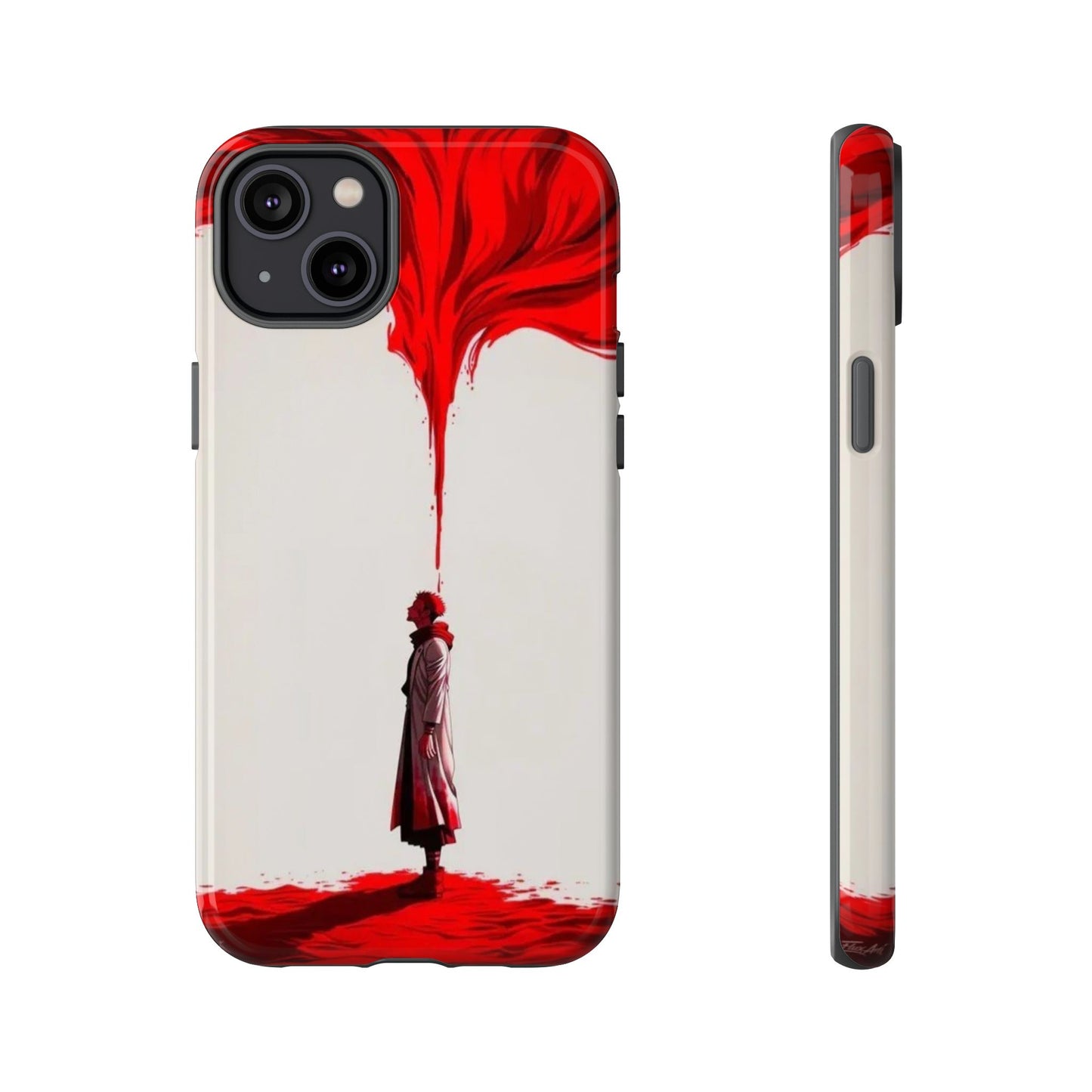 Bold Art Phone Case - Tough Cases with Dramatic Red Design