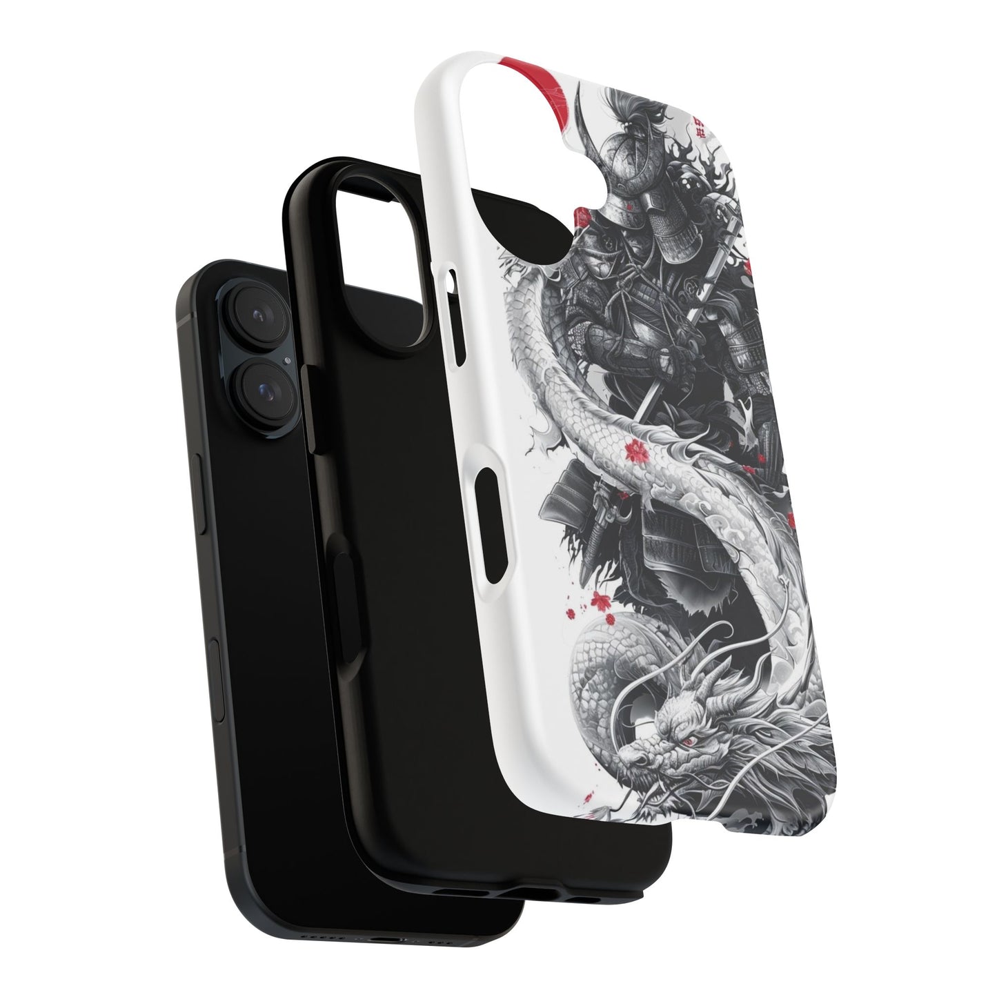 Dragon Samurai Tough Phone Case - Bold Protection with Artistic Flair