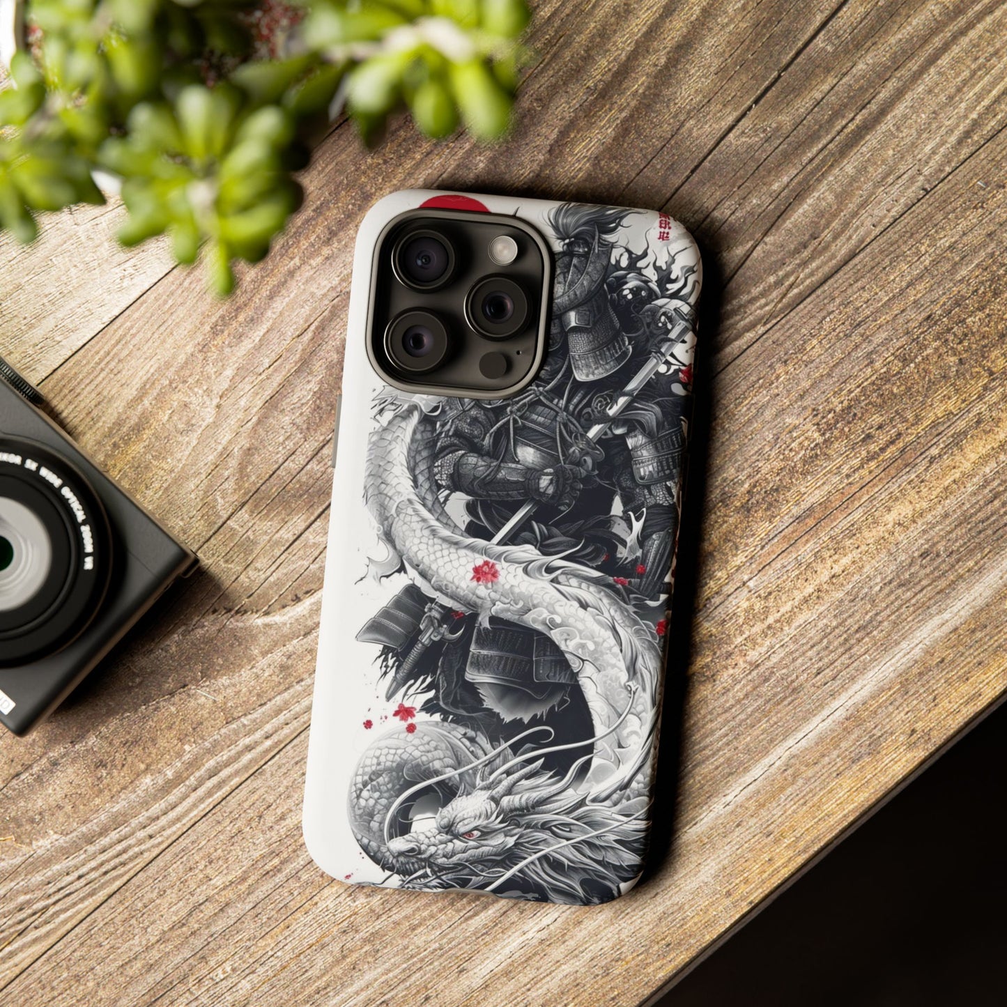 Dragon Samurai Tough Phone Case - Bold Protection with Artistic Flair