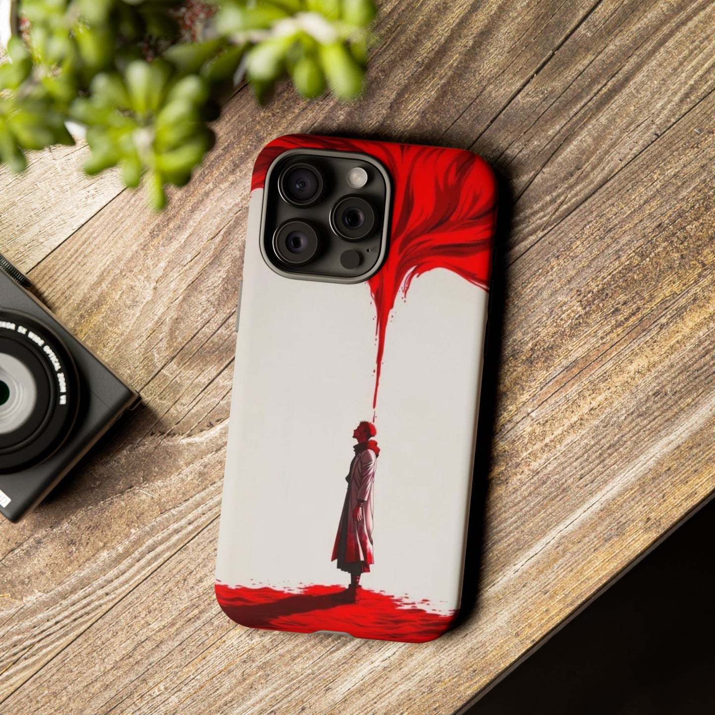 Bold Art Phone Case - Tough Cases with Dramatic Red Design