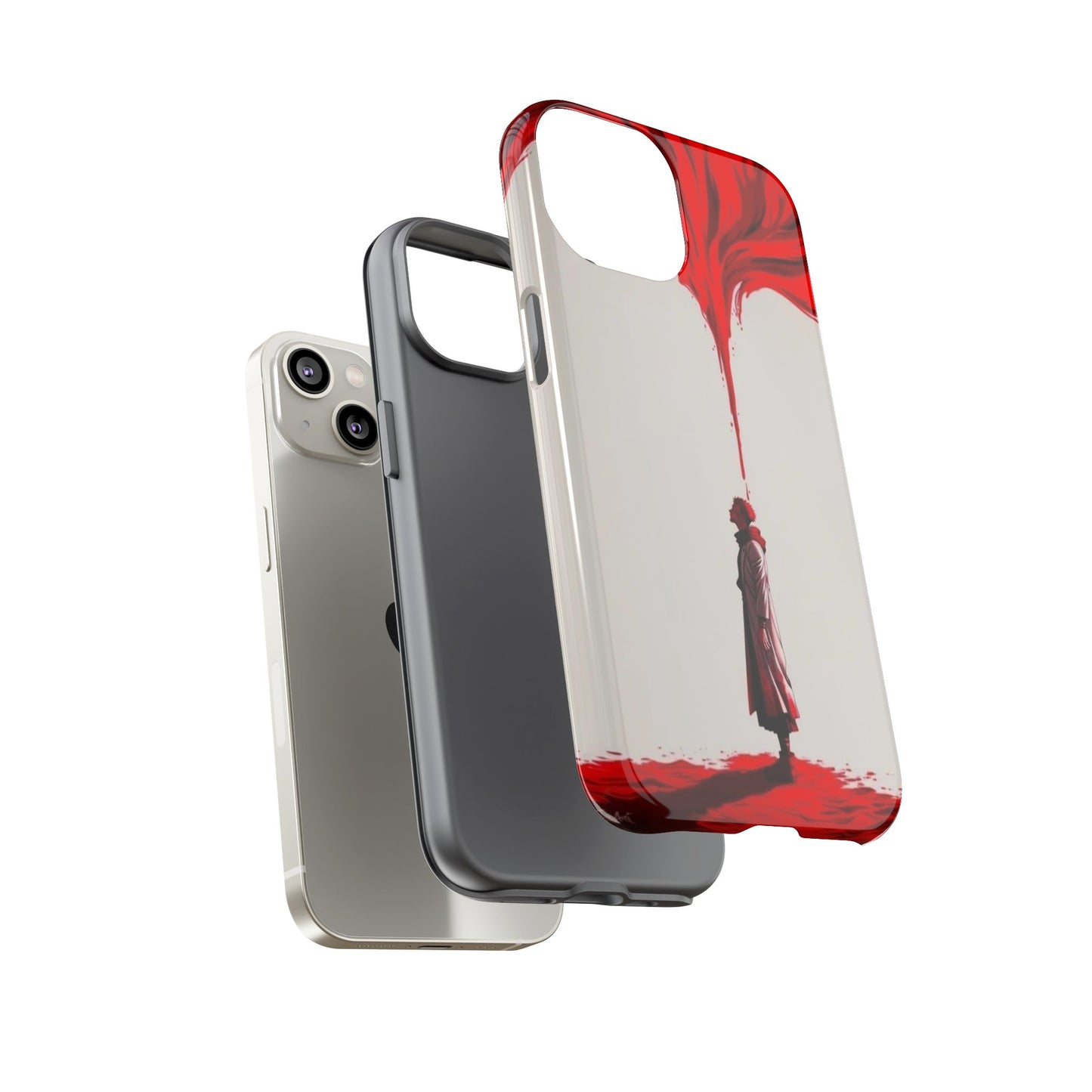 Bold Art Phone Case - Tough Cases with Dramatic Red Design