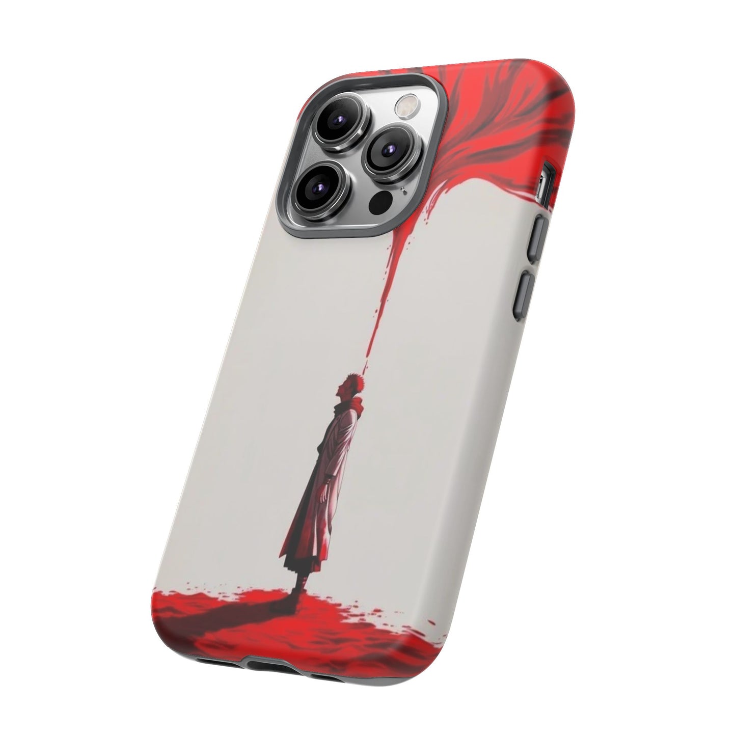Bold Art Phone Case - Tough Cases with Dramatic Red Design