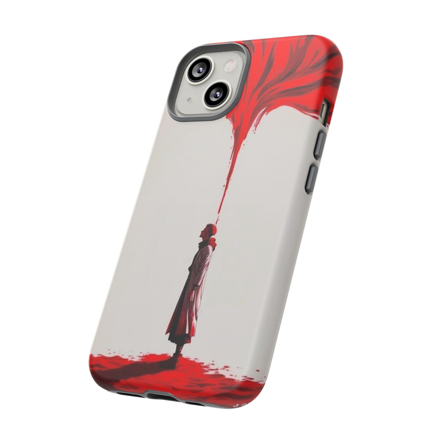 Bold Art Phone Case - Tough Cases with Dramatic Red Design