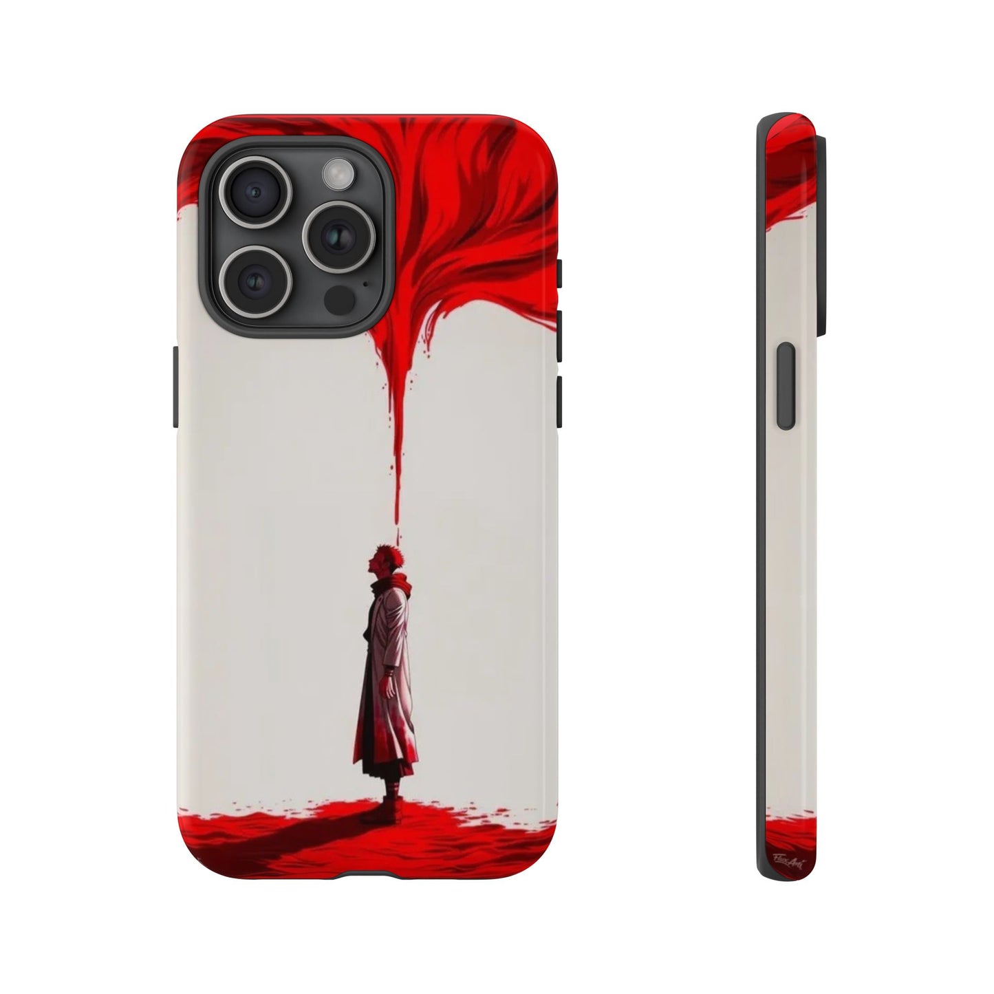 Bold Art Phone Case - Tough Cases with Dramatic Red Design