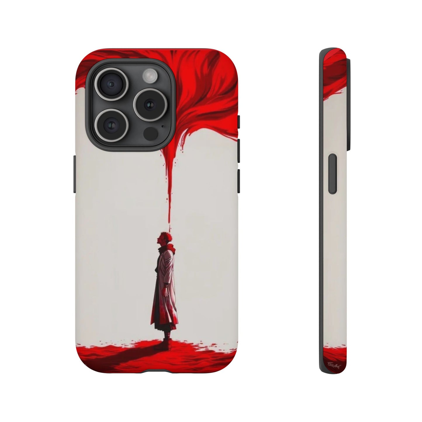 Bold Art Phone Case - Tough Cases with Dramatic Red Design