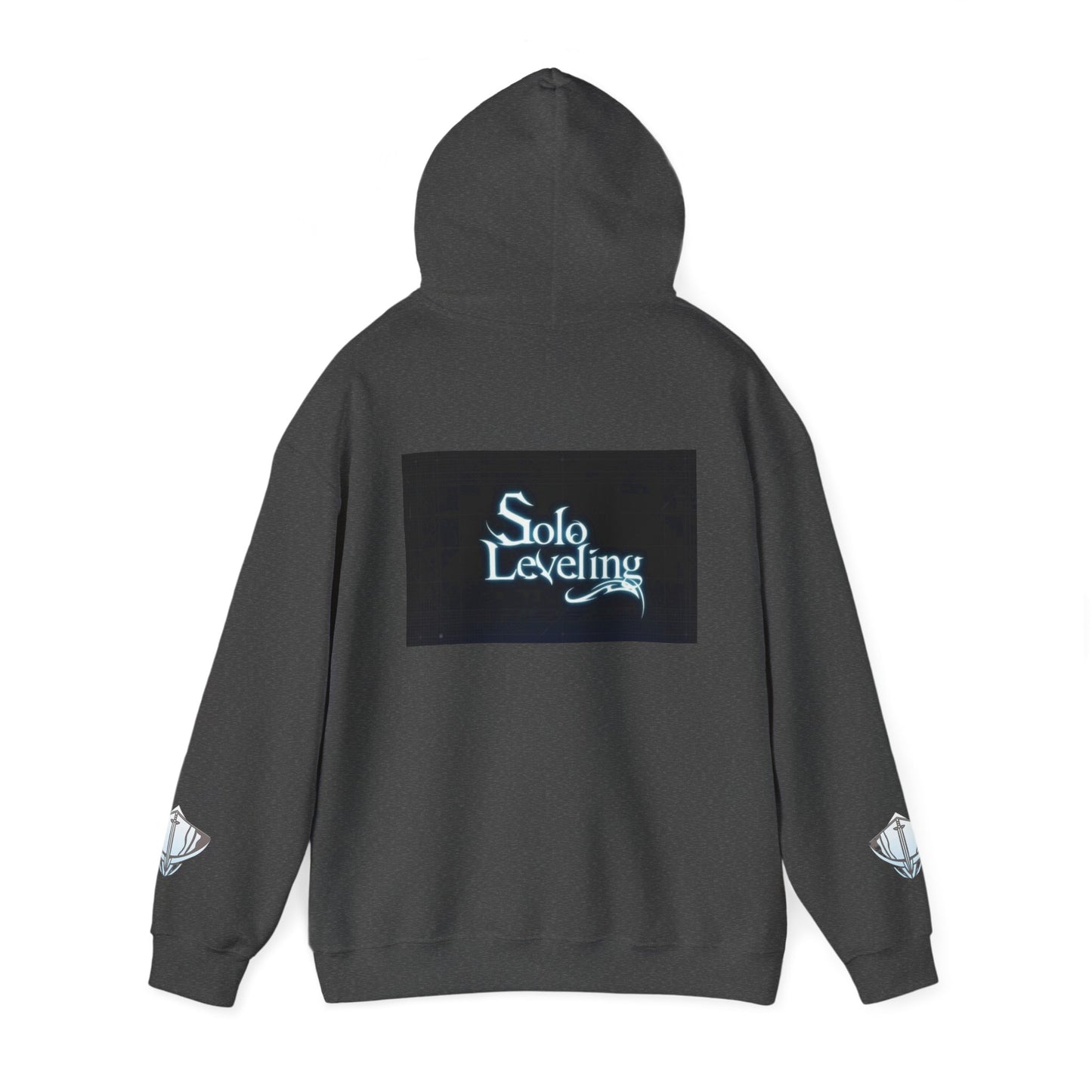Unisex Heavy Blend™ Hooded Sweatshirt - Solo Leveling Graphic with Dark Aesthetic