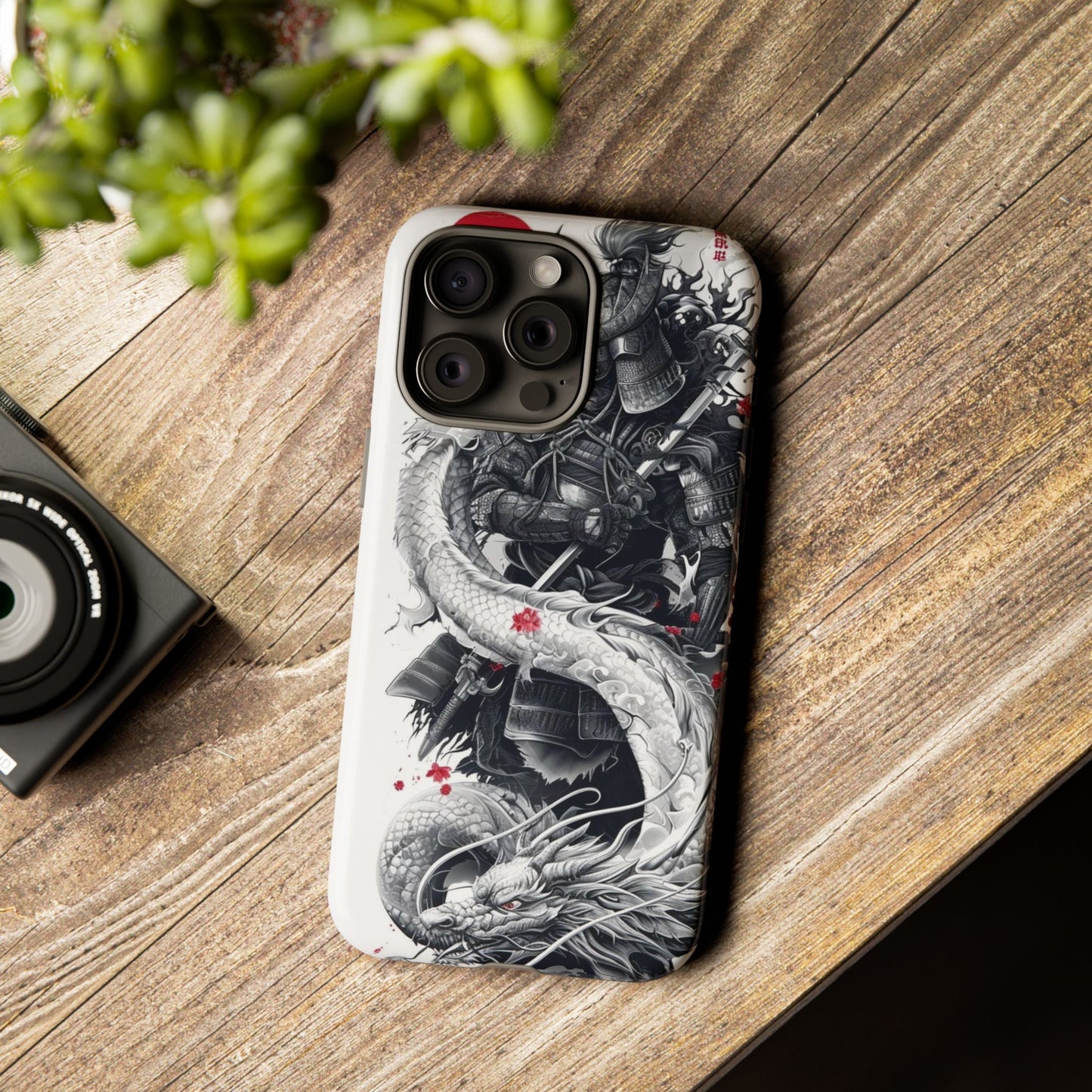 Dragon Samurai Tough Phone Case - Bold Protection with Artistic Flair