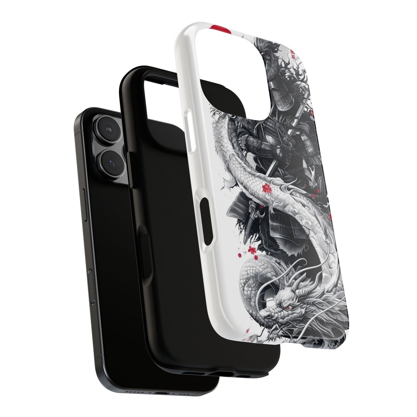 Dragon Samurai Tough Phone Case - Bold Protection with Artistic Flair