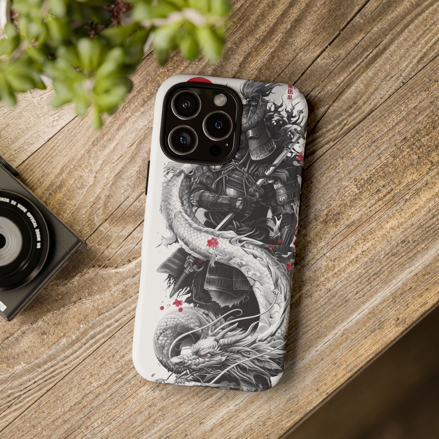 Dragon Samurai Tough Phone Case - Bold Protection with Artistic Flair