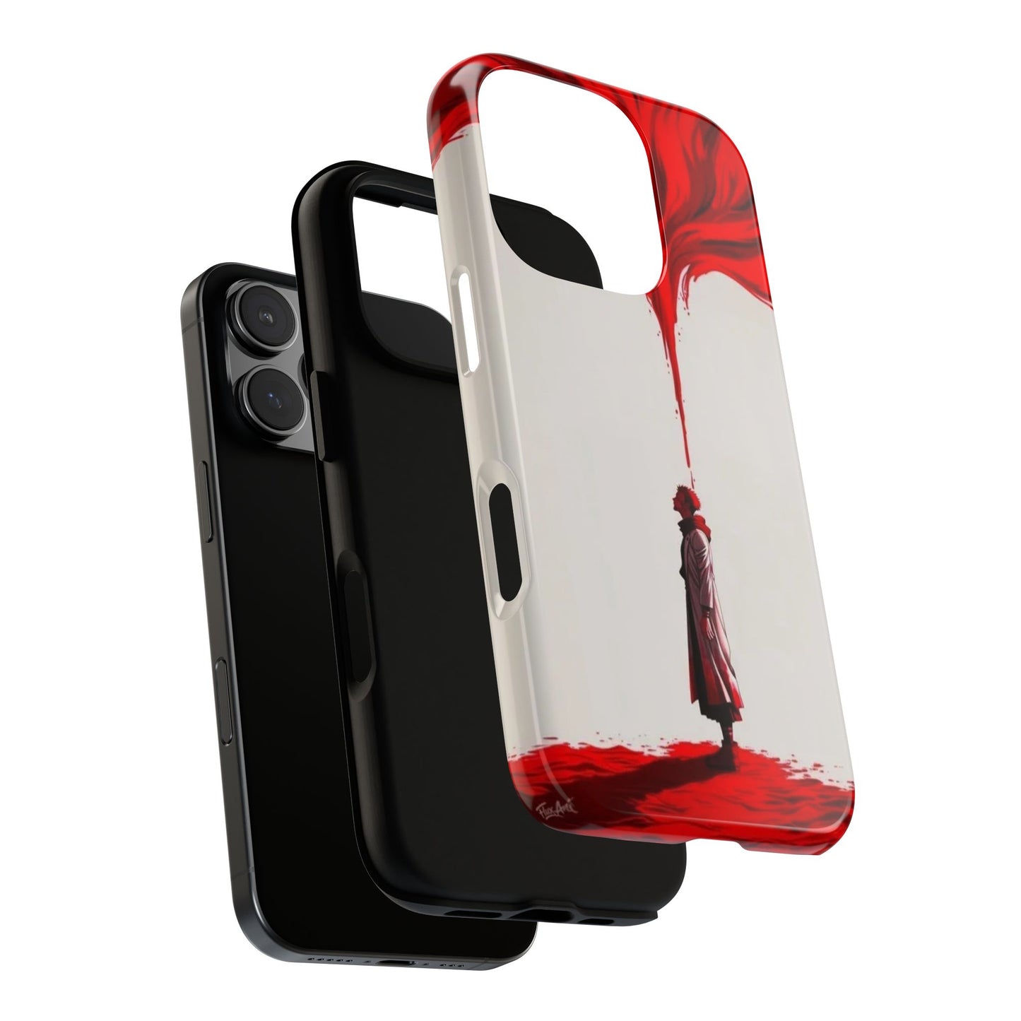 Bold Art Phone Case - Tough Cases with Dramatic Red Design