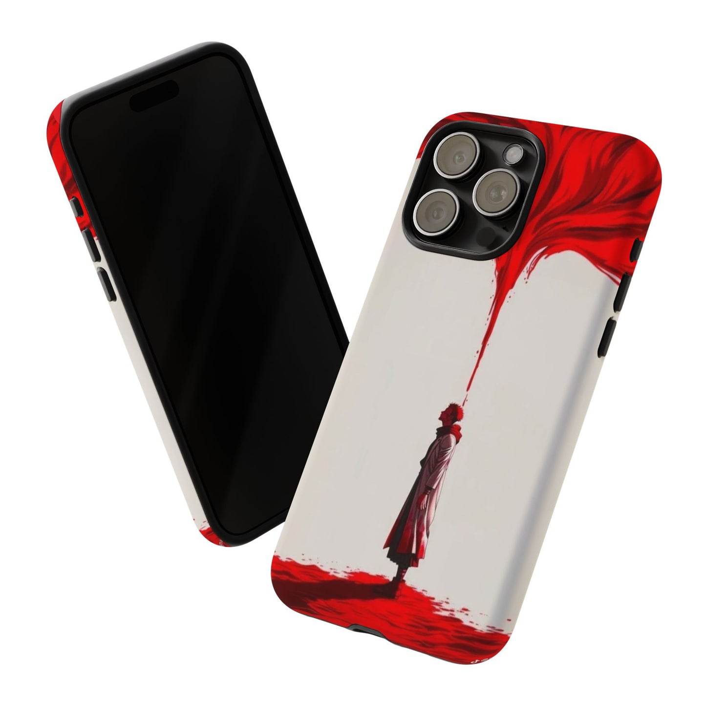 Bold Art Phone Case - Tough Cases with Dramatic Red Design