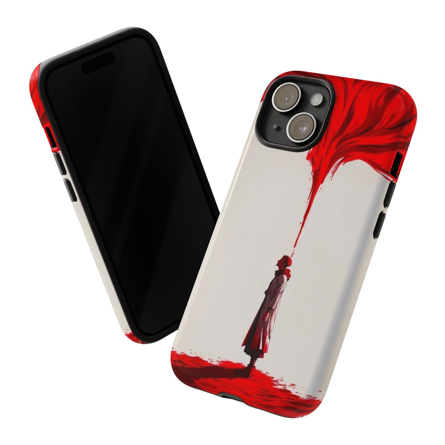 Bold Art Phone Case - Tough Cases with Dramatic Red Design