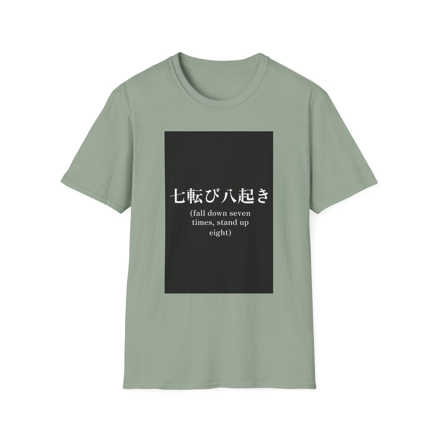 Inspirational Unisex Softstyle T-Shirt - 'Fall Down Seven Times, Stand Up Eight'
