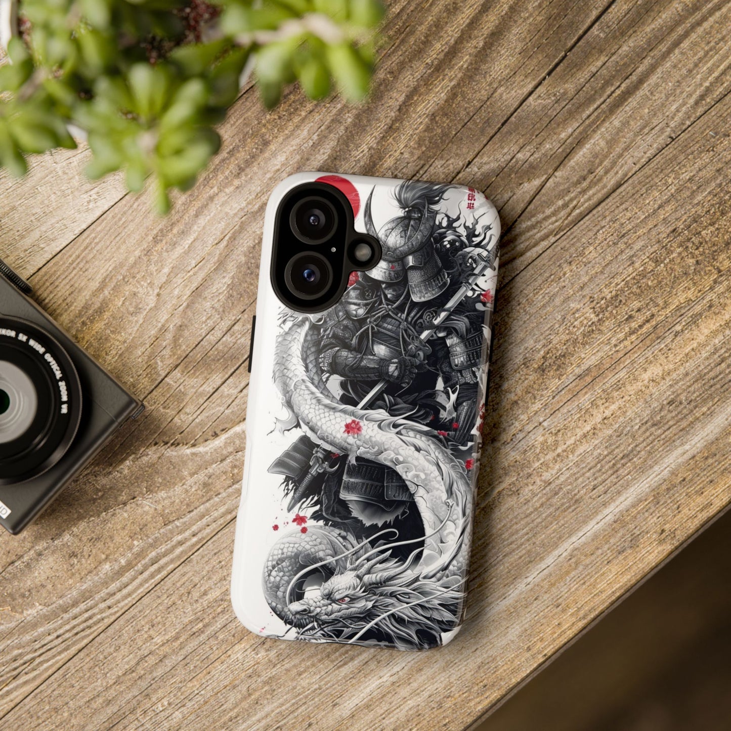 Dragon Samurai Tough Phone Case - Bold Protection with Artistic Flair