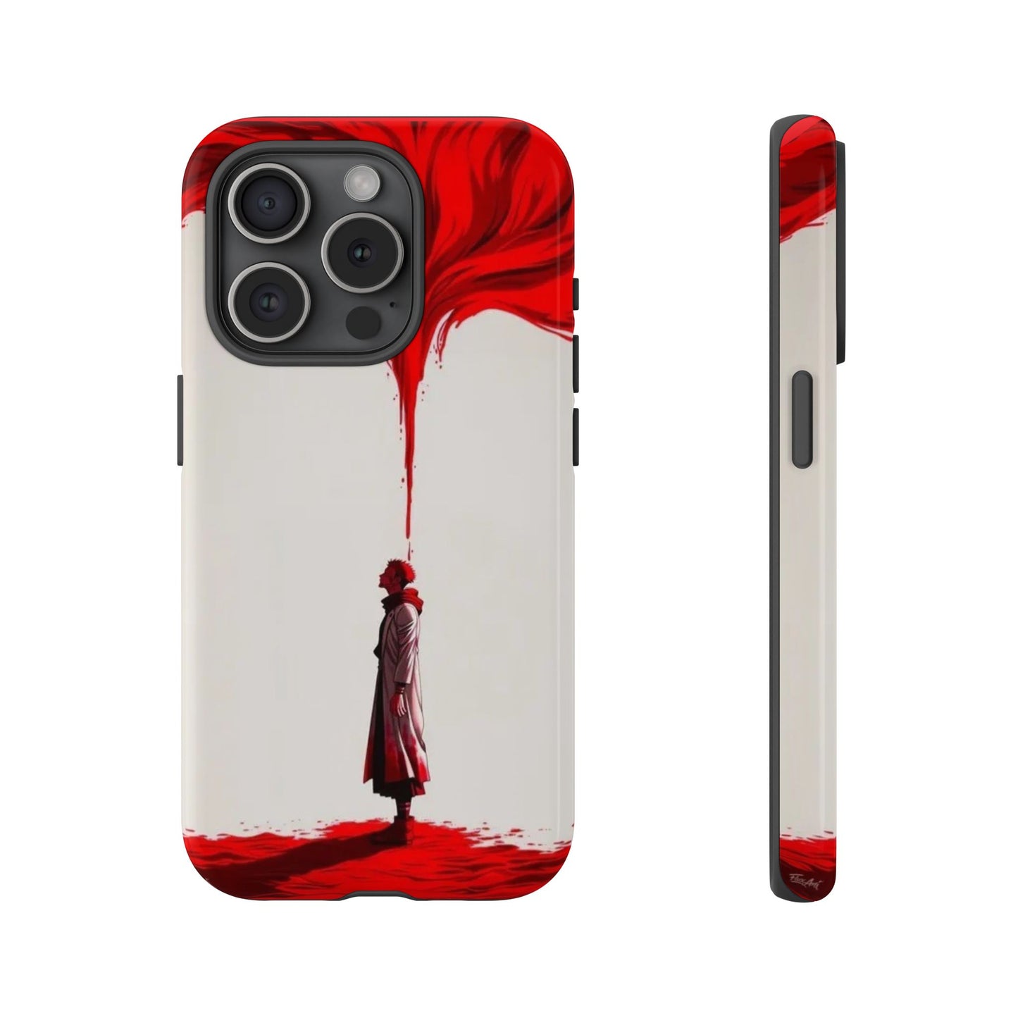 Bold Art Phone Case - Tough Cases with Dramatic Red Design