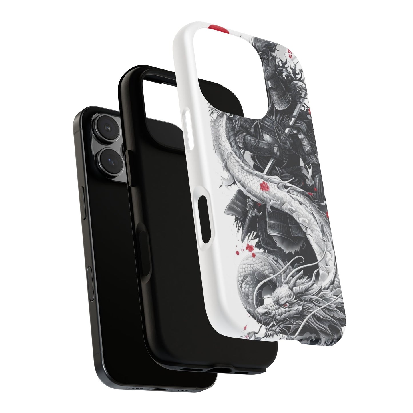 Dragon Samurai Tough Phone Case - Bold Protection with Artistic Flair