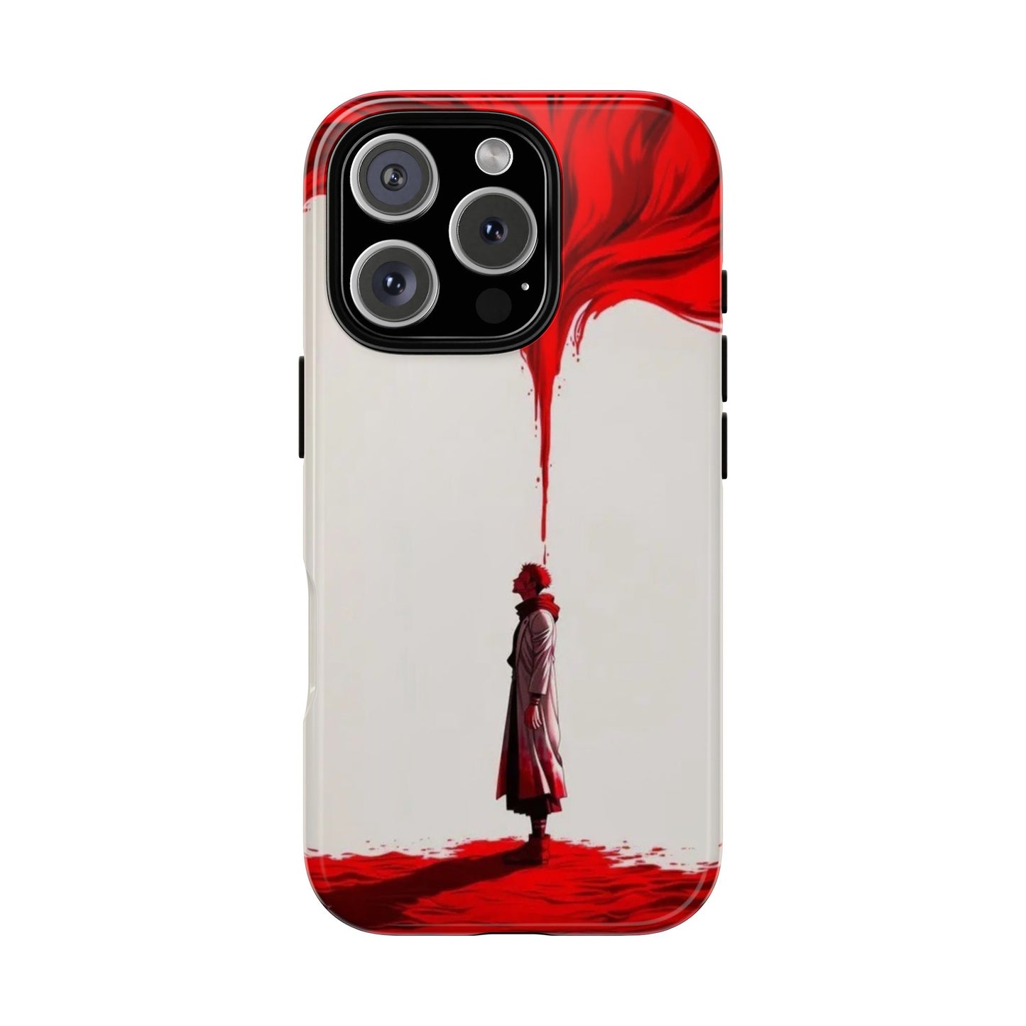 Bold Art Phone Case - Tough Cases with Dramatic Red Design