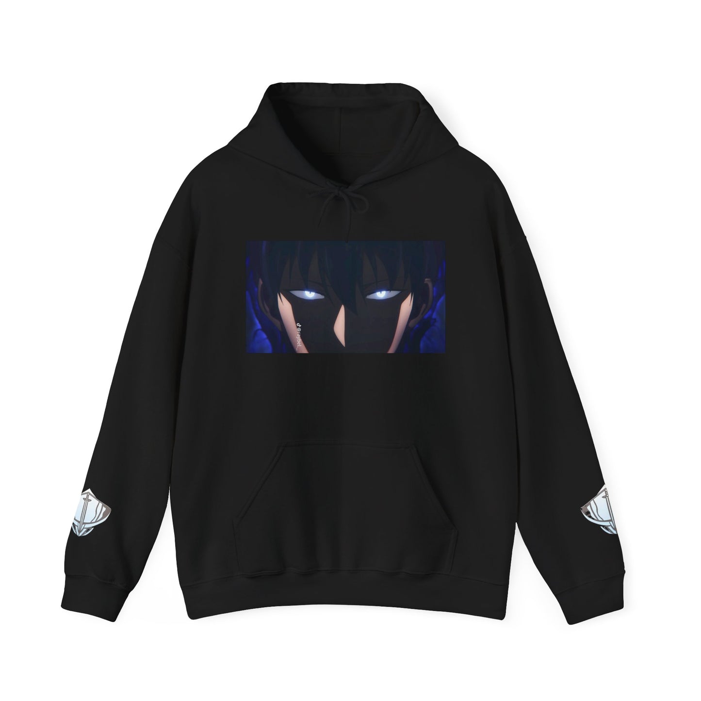 Unisex Heavy Blend™ Hooded Sweatshirt - Solo Leveling Graphic with Dark Aesthetic