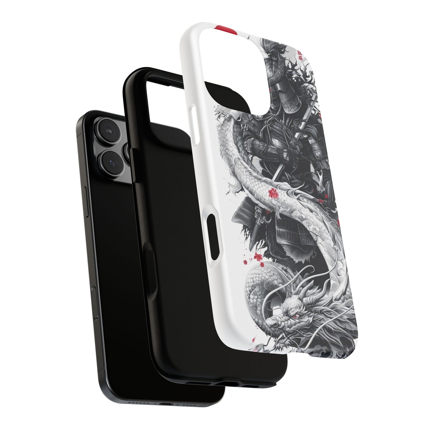 Dragon Samurai Tough Phone Case - Bold Protection with Artistic Flair