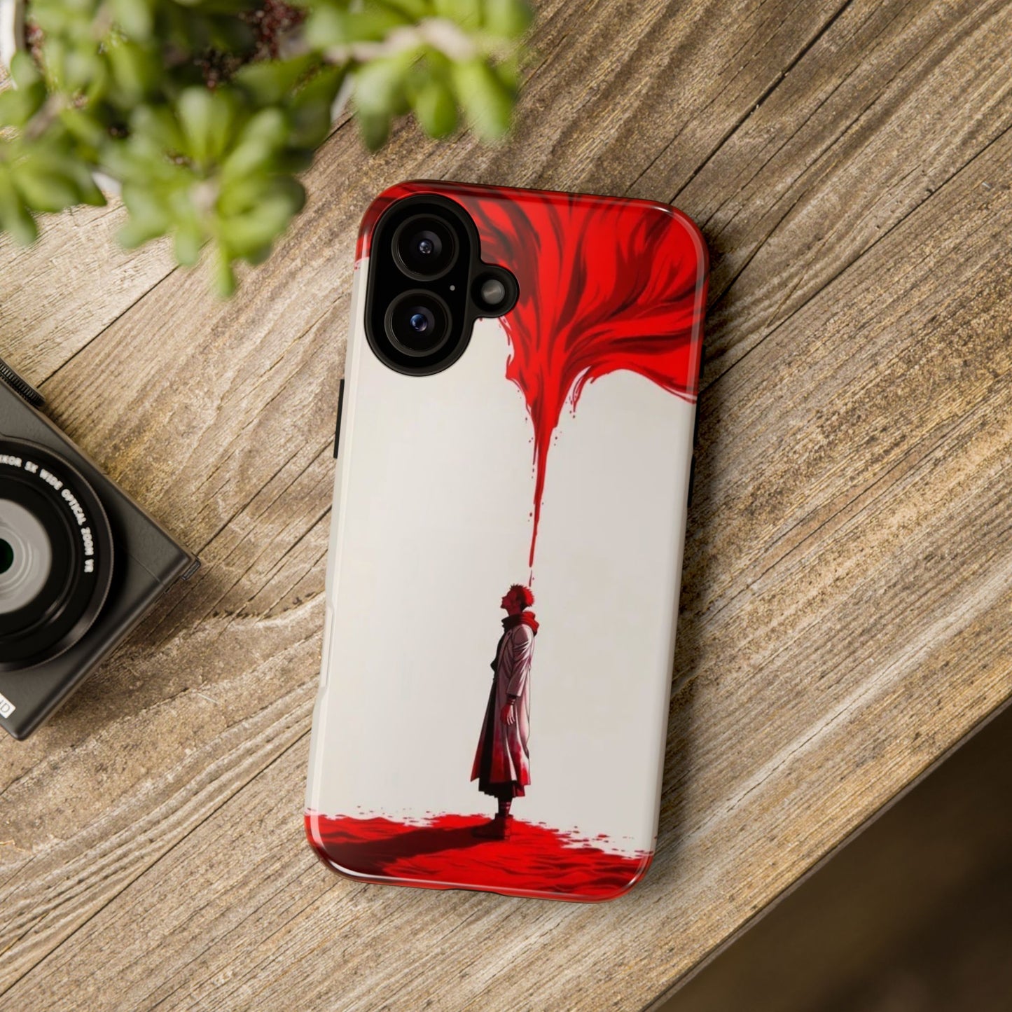 Bold Art Phone Case - Tough Cases with Dramatic Red Design