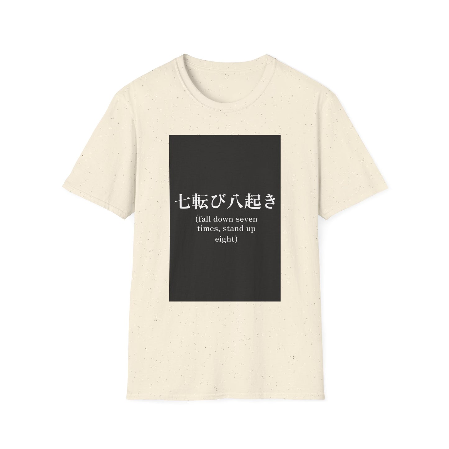 Inspirational Unisex Softstyle T-Shirt - 'Fall Down Seven Times, Stand Up Eight'