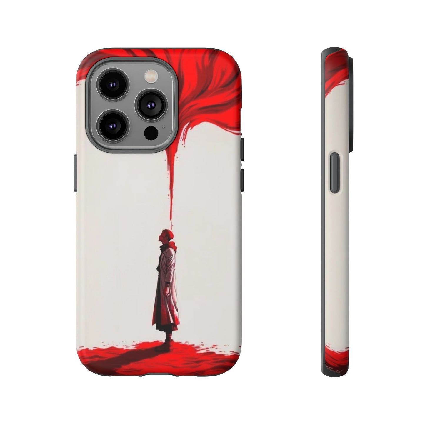 Bold Art Phone Case - Tough Cases with Dramatic Red Design